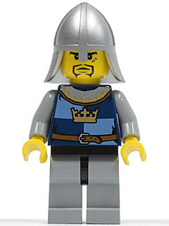 LEGO Minifigure-Fantasy Era - Crown Knight Quarters, Helmet with Neck-Protector, 3 Spots under Left Eye-Castle / Fantasy Era-CAS367-Creative Brick Builders
